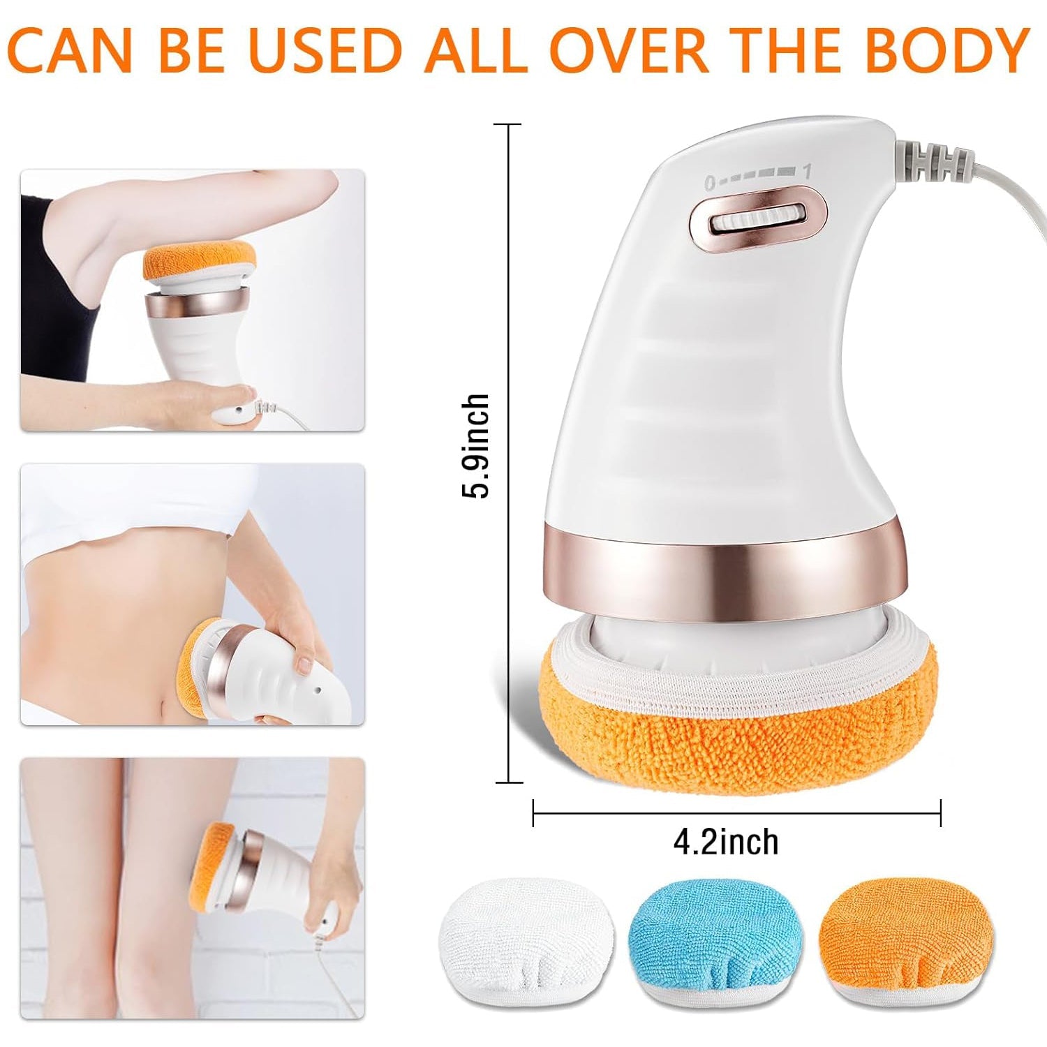 Body Sculpting Massager with 3 Pads, Adjustable Speed, Handheld Electric Massager for Full Body (1 Pc) Body Sculpting Massager with 3 Pads, Adjustable Speed, Handheld Electric Massager for Full Body (1 Pc)